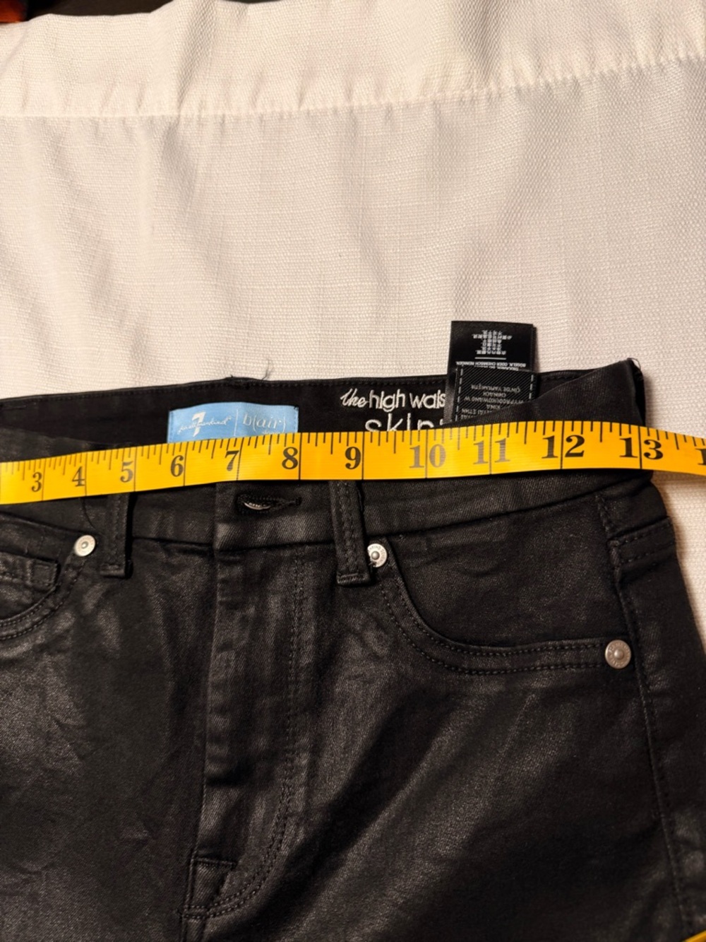 7 For All Mankind Black Skinny  Jeans - Picture 9 of 12